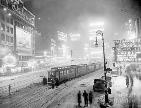 Times Square Snow Storm New York Photograph by Pd | Fine Art America