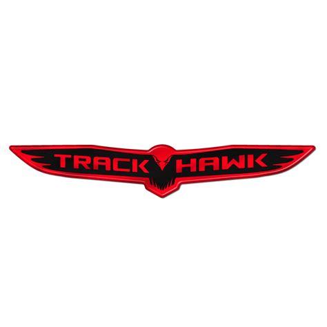 "Matte Black Trackhawk" Trunk Badge – ReBadge Design and Graphics