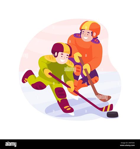 Kids hockey game isolated cartoon vector illustration Stock Vector ...