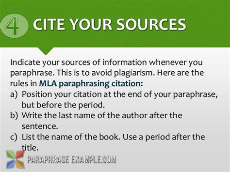 How to Paraphrase MLA Style