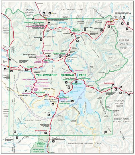 All Major Yellowstone National Park Trail Maps - Trekt