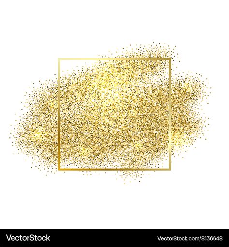 Gold sparkles on white background glitter Vector Image