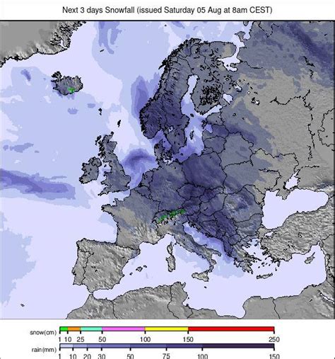 Precipitation maps Europe #weather. Rainfall Europe next 3 days.