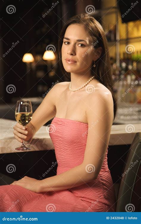 Woman Drinking Wine. Royalty Free Stock Photos - Image: 2432048