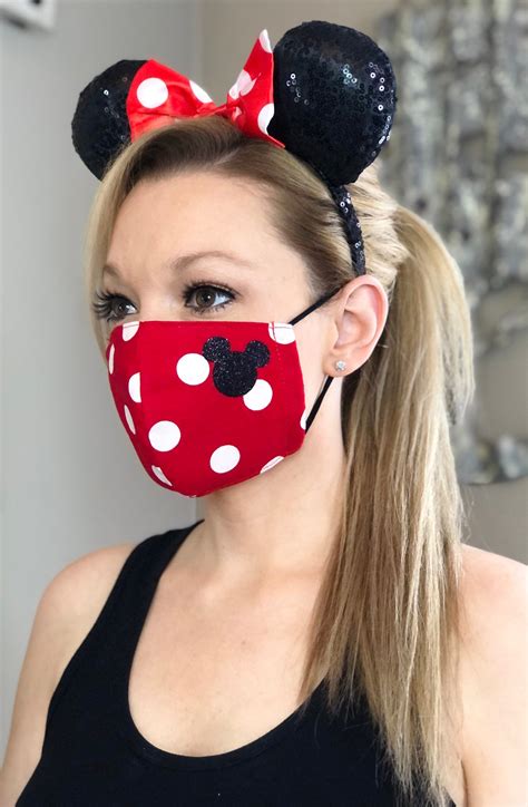 Mickey Mouse Face Mask/ Minnie Mouse Face Mask/ Disney Mask/ | Etsy