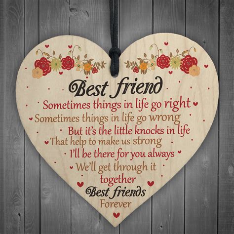 Best Friends Forever Friendship Hanging Heart Special Love Gift BFF ...