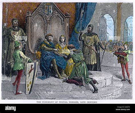 Knight oath fealty kneeling liege hi-res stock photography and images - Alamy