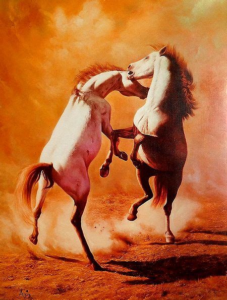 Pair of Dancing Horses