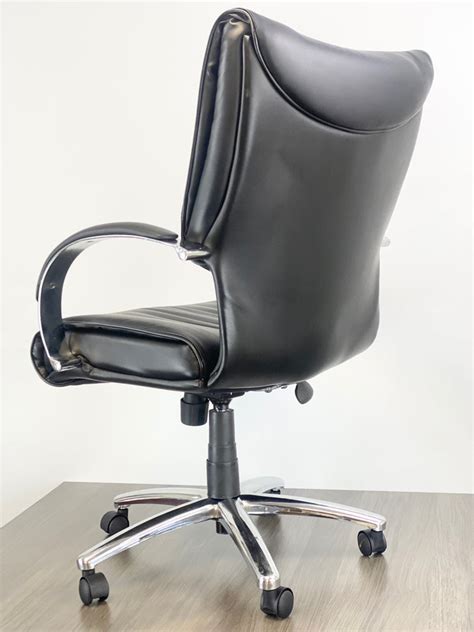 SET of 6 - Leather Conference Room Chairs w/ Chrome Frame