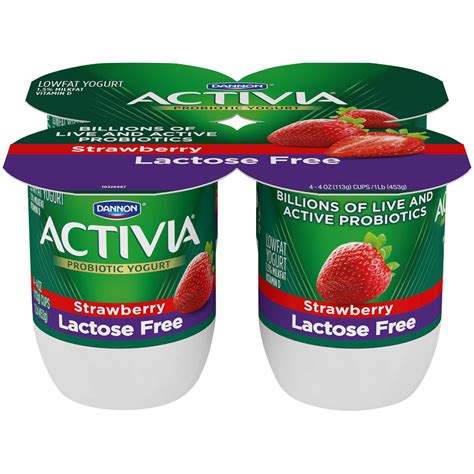 Activia® Strawberry Probiotic Lactose Free Yogurt Probiotic Yogurt, Best Probiotic, Lactose Free ...