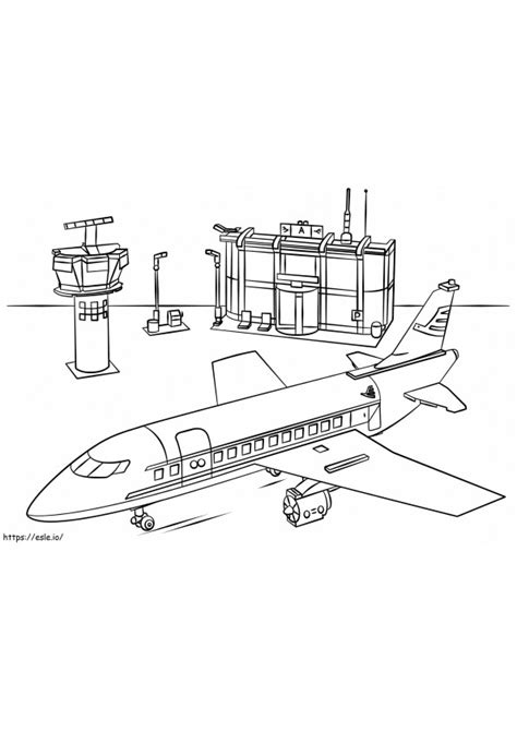 Lego City Airport coloring page