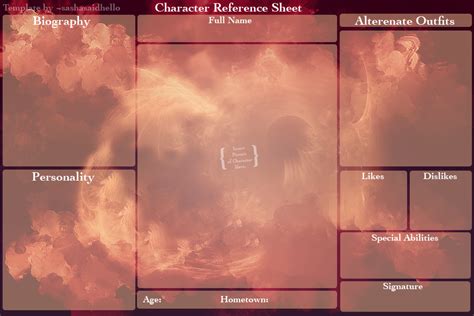 Blank Character Reference Sheet : Fantasy by sashasaidhello on DeviantArt