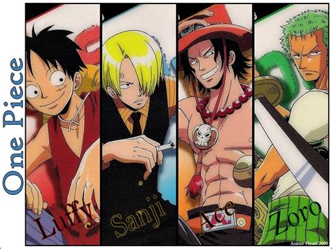 Luffy, Zoro, Sanji & Ace - One Piece Wallpaper (25348489) - Fanpop