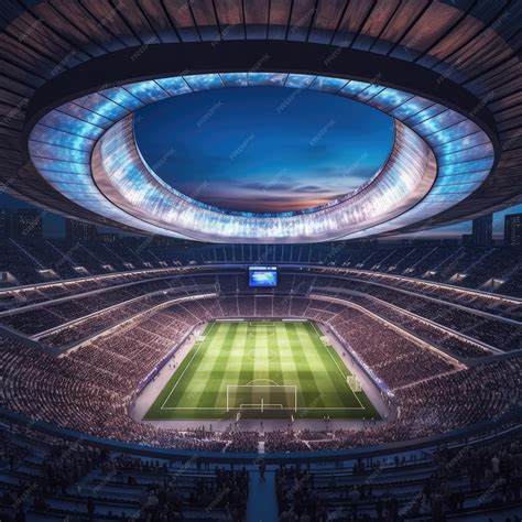 Premium AI Image | Beautiful aerial view of stadium background wallpaper