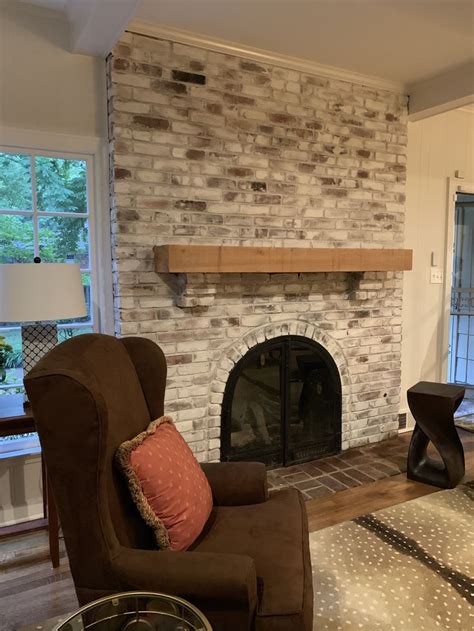 Limewash Romabio! Distressed brick Paint fireplace! | Distressed ...