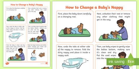 CfE (First) How to change a nappy Step-by-Step Instructions