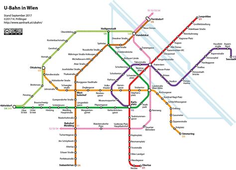 Ubahn Vienna map - Uban map Vienna (Austria)