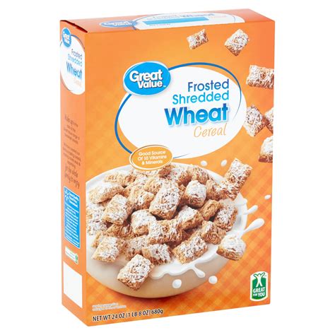 Great Value Frosted Shredded Wheat Cereal, 24 oz - Walmart.com ...