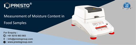 Measurement of Moisture Content in Food Samples