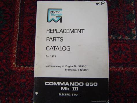 NORTON COMMANDO 850 MKIII 1975 motorcycle parts catalog - Simons ...