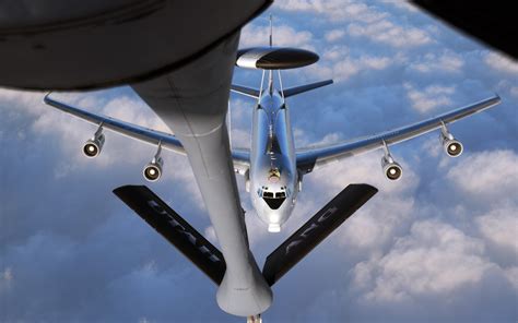 Boeing E 3, E 3 Sentry, Radar, Military aircraft, Aircraft, Mid air refueling, NATO Wallpapers ...