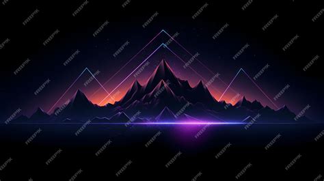 Premium AI Image | geometric neon wallpaper ai generated background