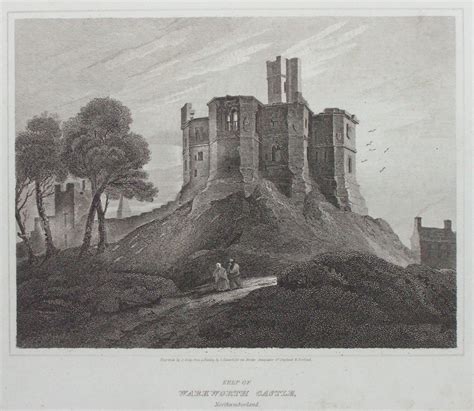 Antique Prints of Warkworth Castle