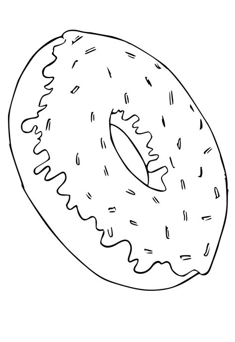 Free Printable Donut Cream Coloring Page for Adults and Kids - Lystok.com