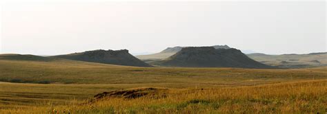 Buttes on the landscape across Thunder Basin National Grassland image ...