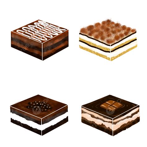 Chocolate Dessert Clipart Vector, Chocolate Dessert Box Illustration Set Clipart, Chocholate ...