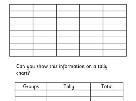 Frequency Table Template 10 Best Images Of Blank Tally Chart Printable ...