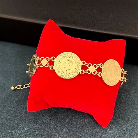 Jewelry Turkish Coin Bracelet | Turkish Gold Bracelet Jewelry - Gold Link Chain - Aliexpress