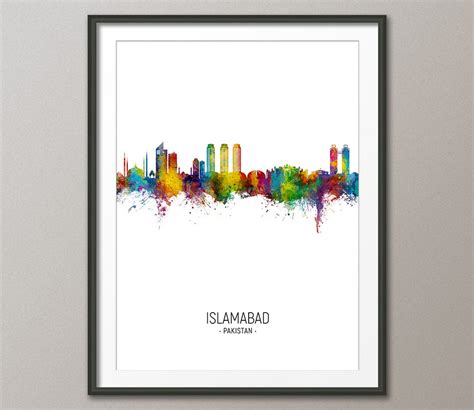 Islamabad Skyline Islamabad Pakistan Cityscape Art Print | Etsy