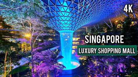 Luxury Shopping Mall with World's Largest Indoor Waterfall | Singapore ...