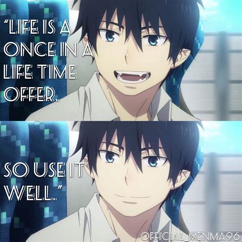 Rin Okumura || Blue Exorcist || Anime Quote | Blue exorcist anime ...