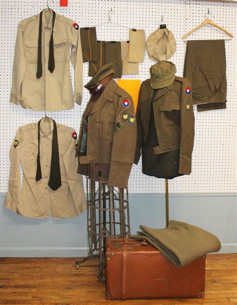 Bid Now: Military Uniforms: clean, well-kept WWII US Army Spec-4-4th - Invalid date EDT