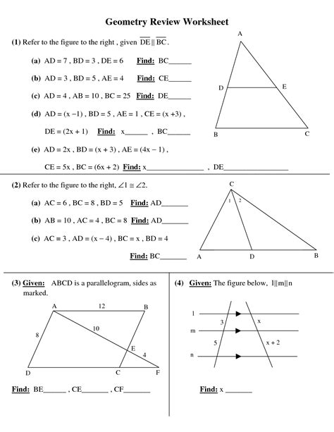 High School Geometry Worksheets – Printable | MySchoolsMath.com