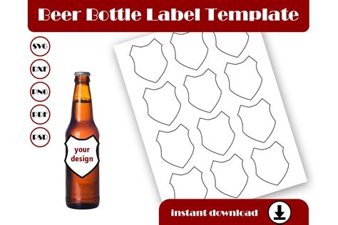 Beer Bottle Label Template, Sticker Beer Graphic by blacbidigital ...