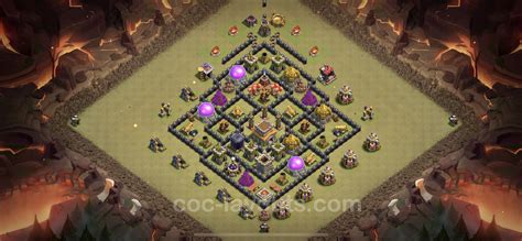 Best Anti 3 Stars War Base TH8 with Link, Anti Everything 2022 - Town Hall Level 8 CWL Base Copy ...