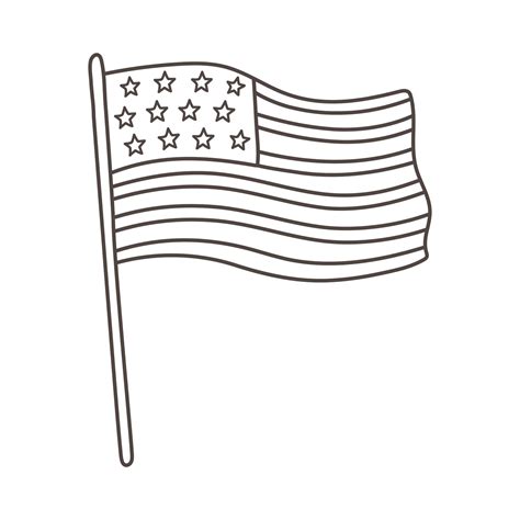 USA flag outline 3672476 Vector Art at Vecteezy