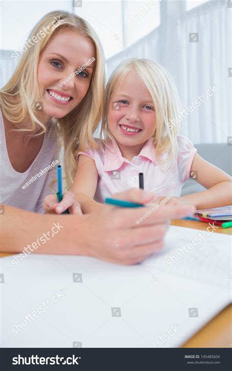 Mother Daughter Drawing Table Living Room Stock Photo 145485604 | Shutterstock