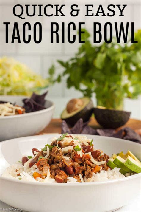 Taco Bowl Recipe - easy and budget friendly taco rice bowl