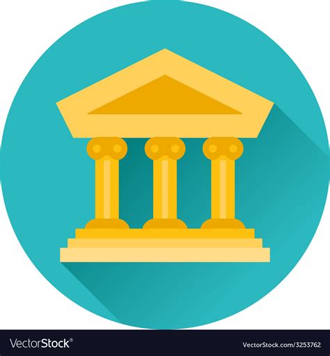 Court building museum icon Royalty Free Vector Image