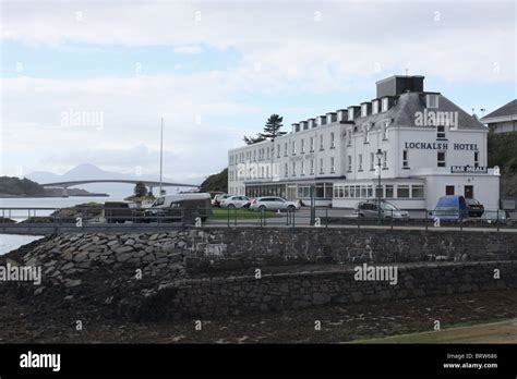 Kyle of Lochalsh hotel and Skye Bridge Scotland October 2010 Stock Photo - Alamy