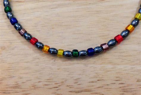 Rainbow Anklet Rainbow Jewelry Hematite Jewelry Hematite | Etsy