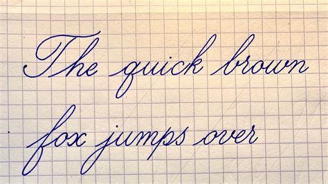 The quick brown fox jumps over the lazy dog | Cursive handwriting ...