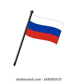 National Russian Federation Flag Original Colours Stock Vector (Royalty ...