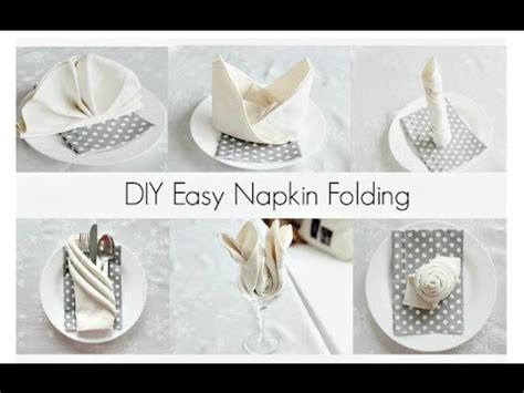 EASY Napkin Folding Tutorials for beginners! - YouTube