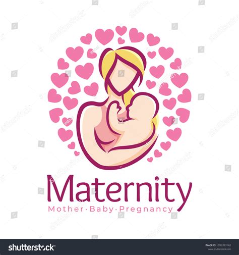 Maternity Logo Design Template Pregnancy Mother Stock Vector (Royalty Free) 1596393142 ...