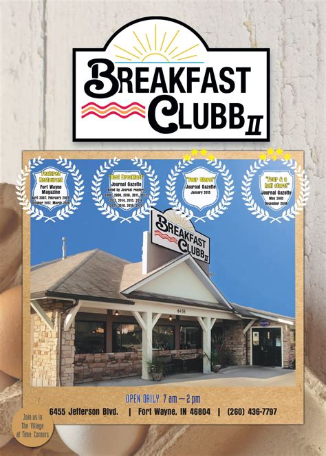 Menu – Breakfast Clubb II